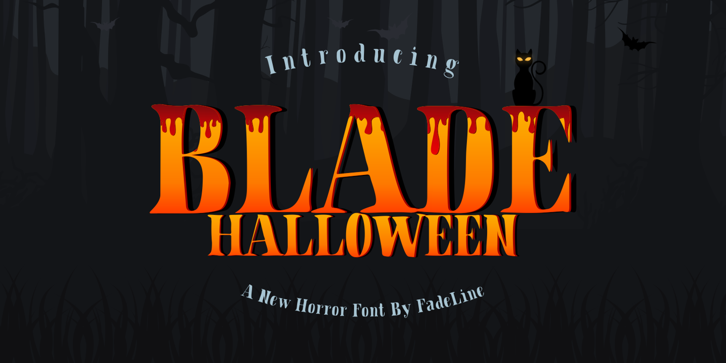 Пример шрифта Blade Halloween #2